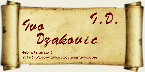 Ivo Džaković vizit kartica